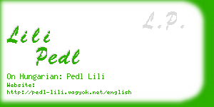 lili pedl business card